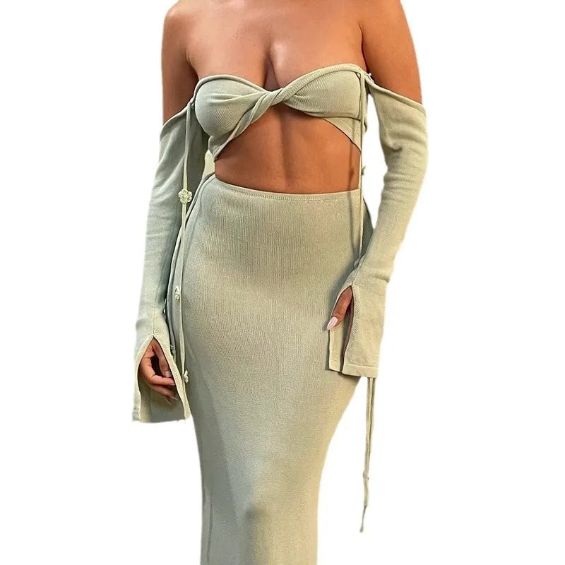 Bralette Knit Maxi Co-ord
