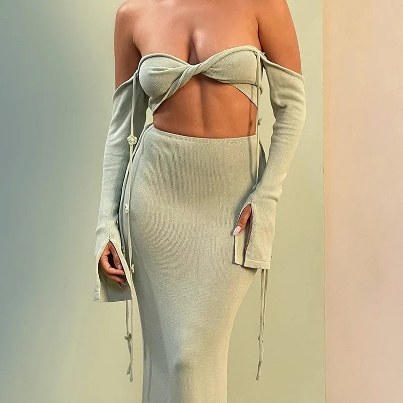 Bralette Knit Maxi Co-ord